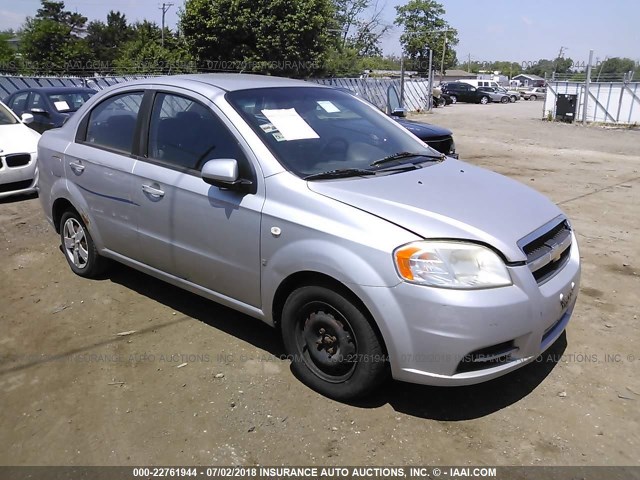 KL1TD56687B077876 - 2007 CHEVROLET AVEO LS SILVER photo 1