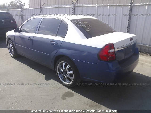 1G1ZS58F27F257359 - 2007 CHEVROLET MALIBU LS Mavi foto 3
