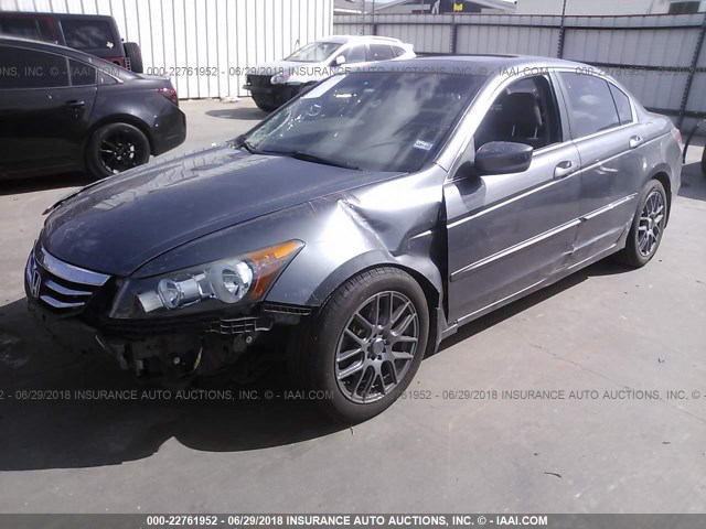 1HGCP2F82BA150269 - 2011 HONDA ACCORD EXL GRAY photo 2