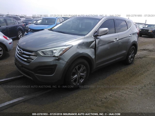 5XYZTDLB7DG041843 - 2013 HYUNDAI SANTA FE SPORT  GRAY photo 2