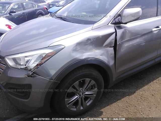 5XYZTDLB7DG041843 - 2013 HYUNDAI SANTA FE SPORT  GRAY photo 6