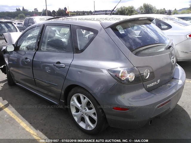 JM1BK344981864858 - 2008 MAZDA 3 HATCHBACK GRAY photo 3