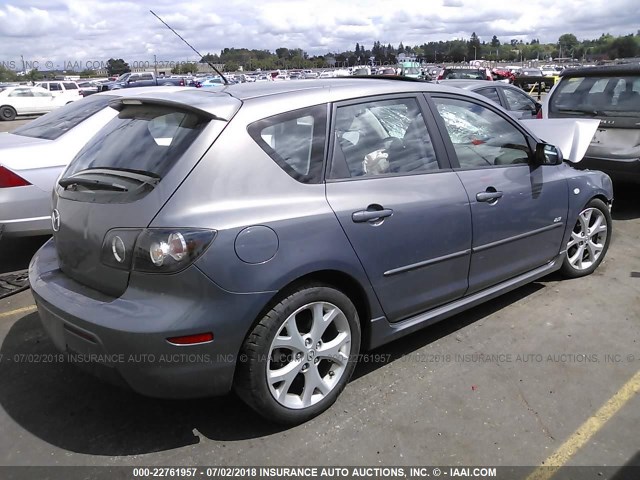 JM1BK344981864858 - 2008 MAZDA 3 HATCHBACK GRAY photo 4