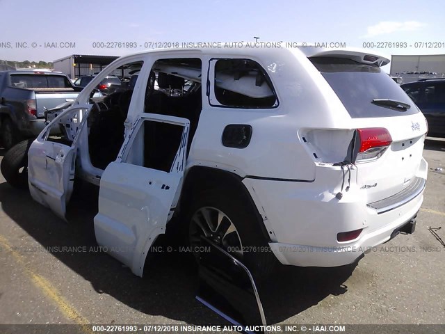 1C4RJFCG5HC876475 - 2017 JEEP GRAND CHEROKEE OVERLAND WHITE photo 3