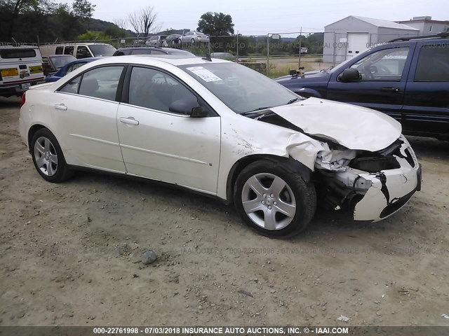 1G2ZG57B994169712 - 2009 PONTIAC G6 WHITE photo 1