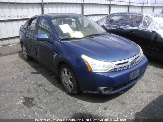 1FAHP35N18W153568 - 2008 FORD FOCUS SE/SEL/SES BLUE photo 1