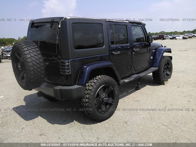 1C4HJWDG4DL578231 - 2013 JEEP WRANGLER UNLIMITE SPORT BLUE photo 4