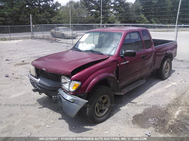 4TASM92N8XZ537923 - 1999 TOYOTA TACOMA XTRACAB PRERUNNER წითელი ფოტო 6