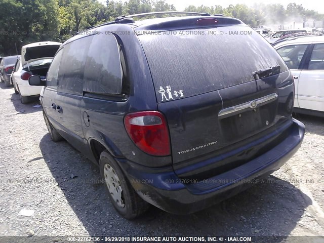 1C4GP45R54B579991 - 2004 CHRYSLER TOWN & COUNTRY  BLUE photo 3