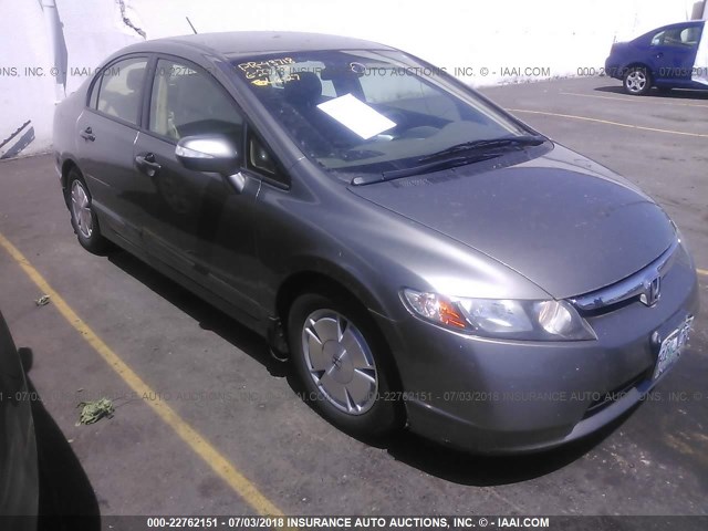 JHMFA36268S021693 - 2008 HONDA CIVIC HYBRID GRAY photo 1