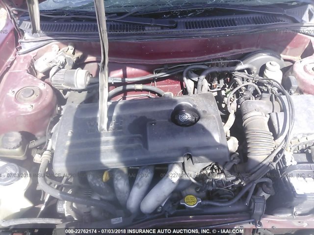 1NXBR12E3YZ331569 - 2000 TOYOTA COROLLA VE/CE/LE RED photo 10