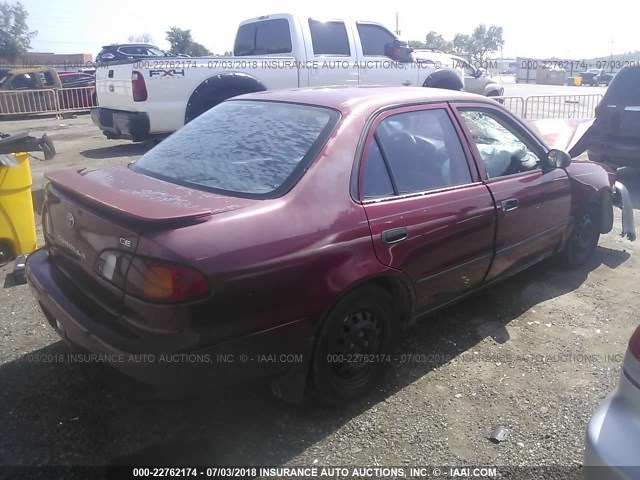 1NXBR12E3YZ331569 - 2000 TOYOTA COROLLA VE/CE/LE 红色 照片 4