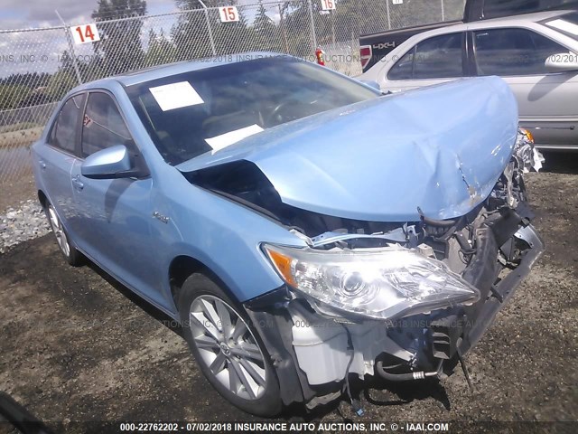 4T1BD1FK5CU020488 - 2012 TOYOTA CAMRY HYBRID/LE/XLE 蓝色 照片 1