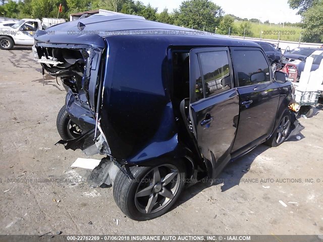 JTLKE50E681038457 - 2008 TOYOTA SCION XB Mavi foto 4