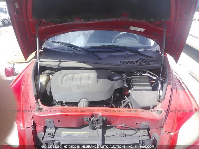 3GNDA13D28S554185 - 2008 CHEVROLET HHR LS RED photo 10