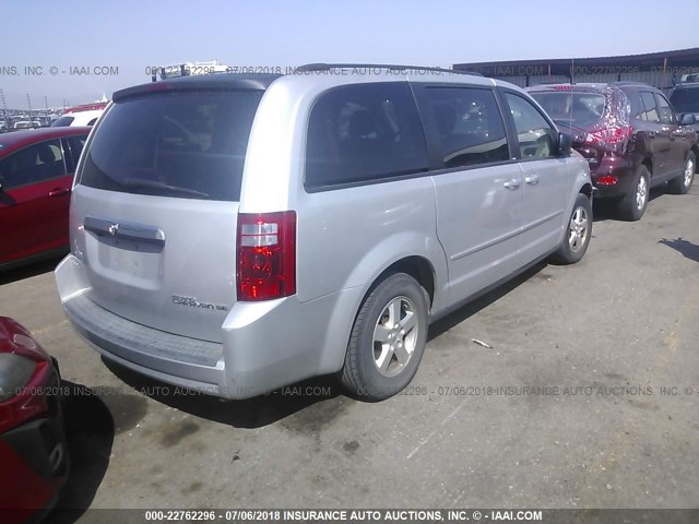 2D8HN44E99R572478 - 2009 DODGE GRAND CARAVAN SE SILVER photo 4