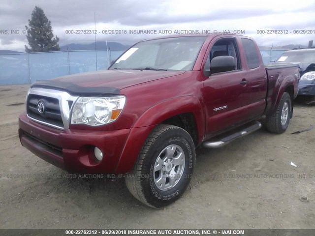 5TEUU42N97Z377748 - 2007 TOYOTA TACOMA ACCESS CAB Марун фото 2