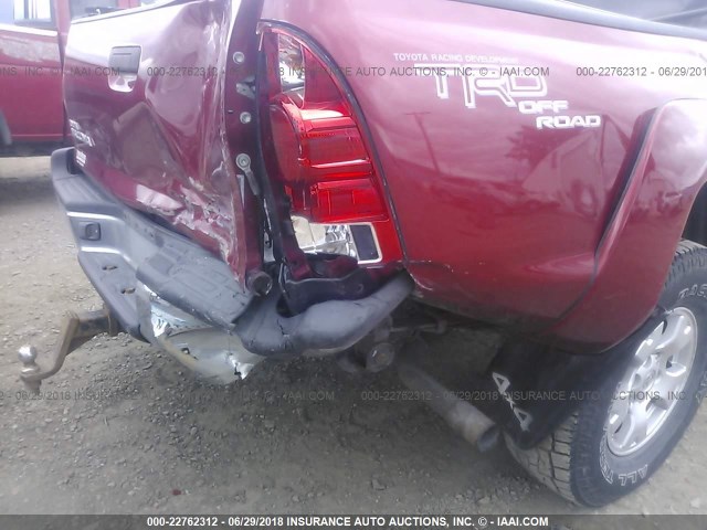 5TEUU42N97Z377748 - 2007 TOYOTA TACOMA ACCESS CAB MAROON photo 6