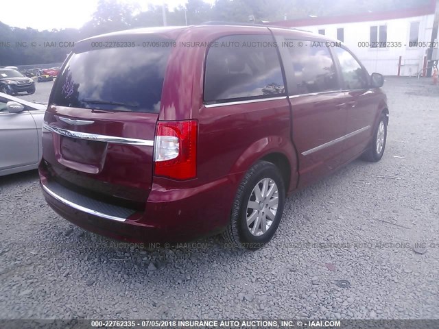 2C4RC1BG9DR675663 - 2013 CHRYSLER TOWN & COUNTRY TOURING RED photo 4