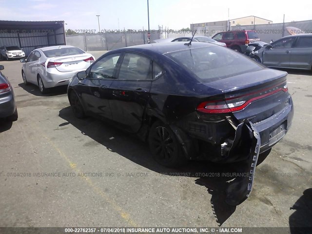 1C3CDFBB7ED894862 - 2014 DODGE DART SXT BLUE photo 3