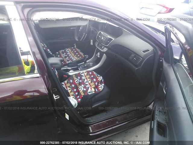 1HGCR2F50FA048930 - 2015 HONDA ACCORD SPORT MAROON photo 5