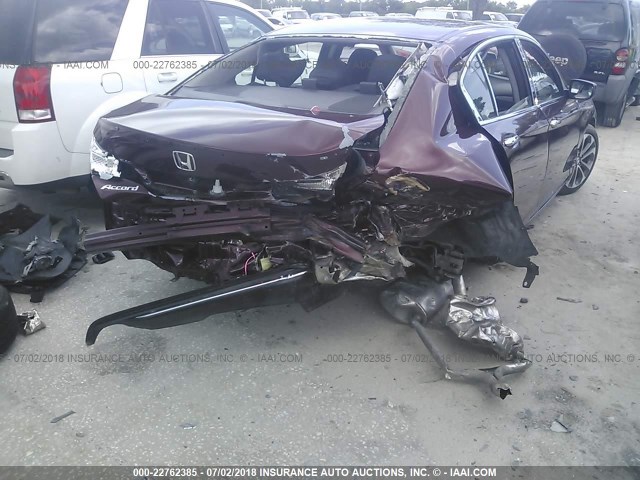 1HGCR2F50FA048930 - 2015 HONDA ACCORD SPORT MAROON photo 6