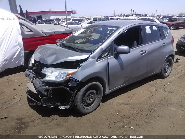 3N1CE2CP4EL367578 - 2014 NISSAN VERSA NOTE S/S PLUS/SV/SL GRAY photo 2