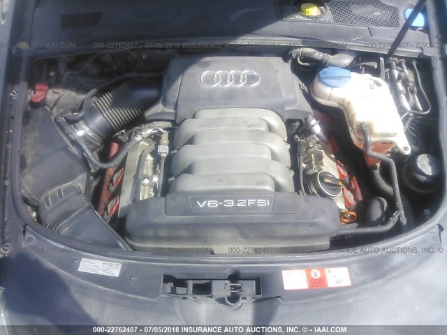 WAUDH74F47N068569 - 2007 AUDI A6 3.2 QUATTRO BLACK photo 10