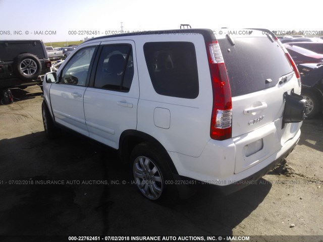 JHLRD78975C063516 - 2005 HONDA CR-V SE/EX WHITE photo 3