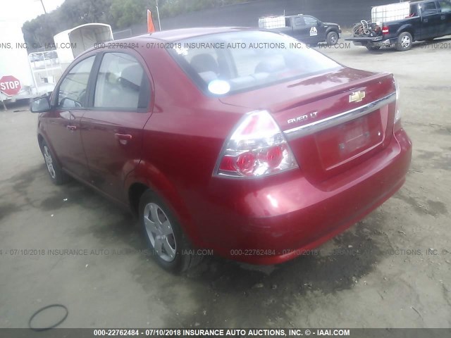 KL1TD5DE6BB180801 - 2011 CHEVROLET AVEO LS/LT RED photo 3