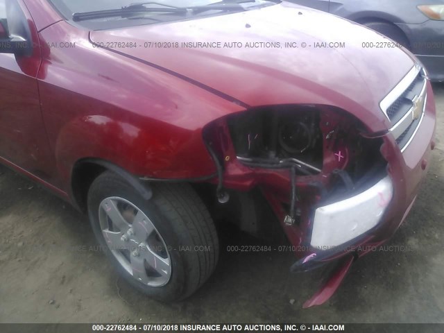 KL1TD5DE6BB180801 - 2011 CHEVROLET AVEO LS/LT 红色 照片 6