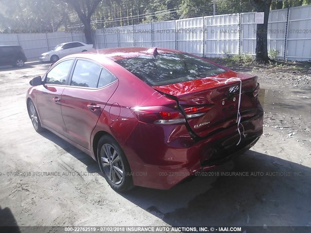 5NPD84LF3JH320693 - 2018 HYUNDAI ELANTRA SEL/VALUE/LIMITED RED photo 3