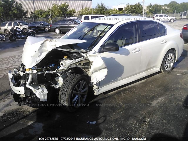 4S3BMCA65E3004620 - 2014 SUBARU LEGACY 2.5I WHITE photo 2