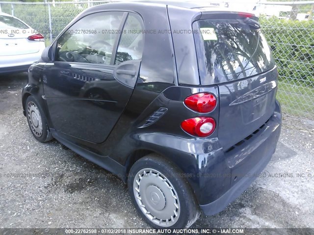WMEEJ3BA9DK622912 - 2013 SMART FORTWO PURE/PASSION BLACK photo 3