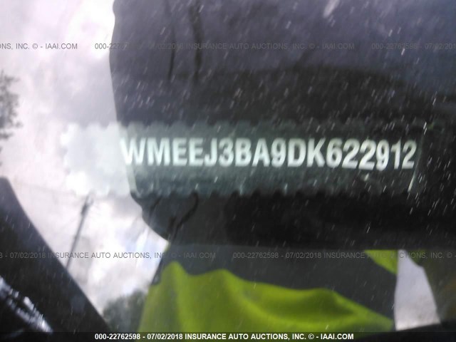 WMEEJ3BA9DK622912 - 2013 SMART FORTWO PURE/PASSION BLACK photo 9