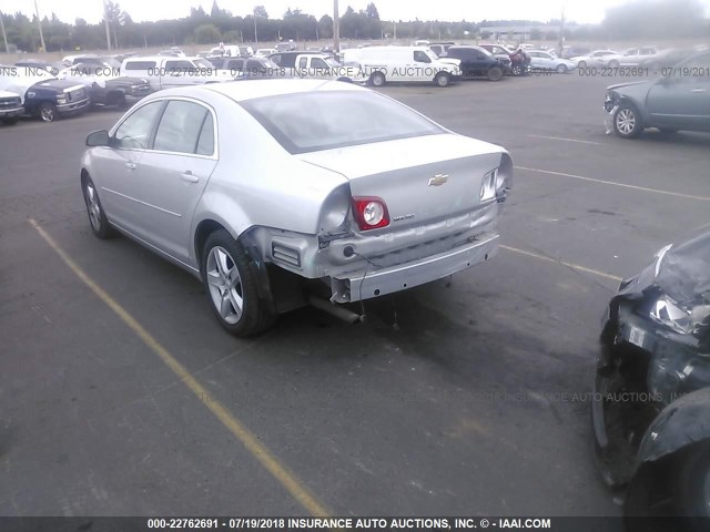 1G1ZA5E1XBF280635 - 2011 CHEVROLET MALIBU LS ვერცხლისფერი ფოტო 3