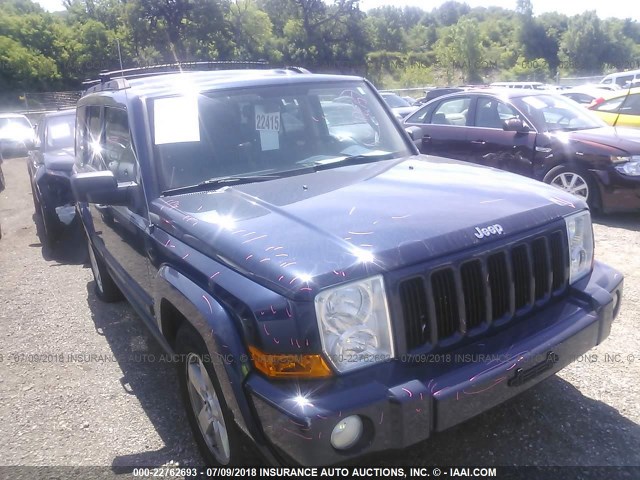 1J8HG48N26C246599 - 2006 JEEP COMMANDER BLUE photo 1