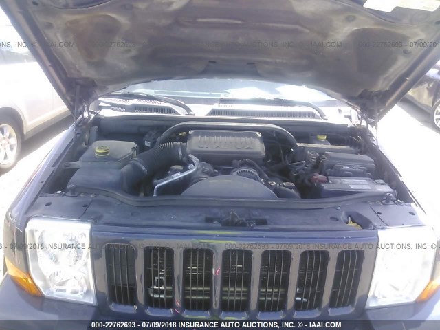 1J8HG48N26C246599 - 2006 JEEP COMMANDER BLUE photo 10