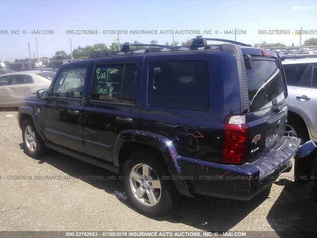 1J8HG48N26C246599 - 2006 JEEP COMMANDER BLUE photo 3