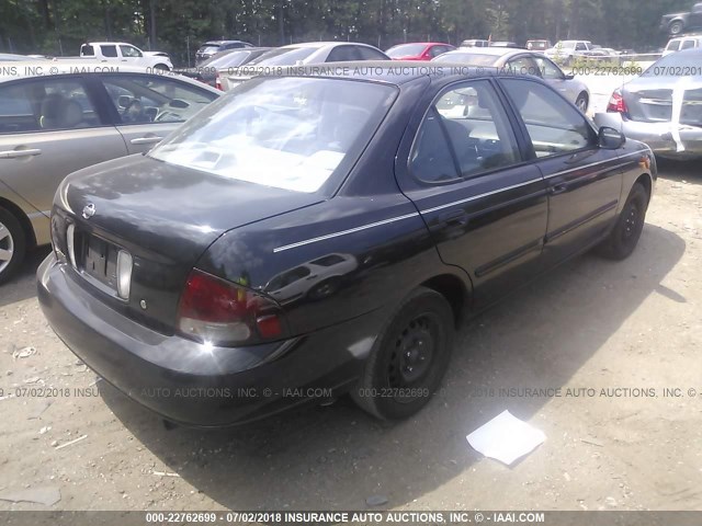 3N1CB51D82L588034 - 2002 NISSAN SENTRA XE/GXE BLACK photo 4