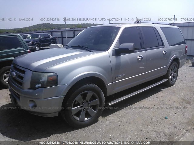 1FMFK20528LA56779 - 2008 FORD EXPEDITION EL LIMITED Pewter photo 2