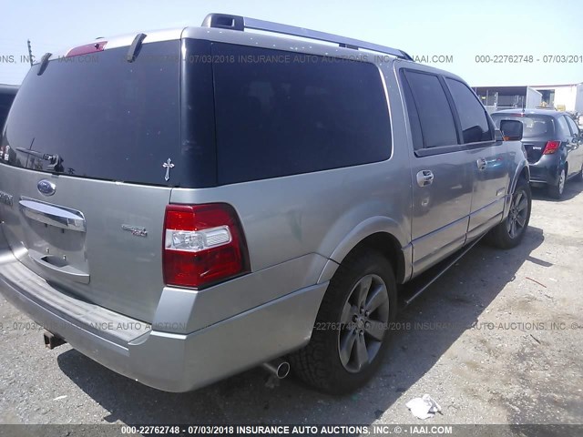 1FMFK20528LA56779 - 2008 FORD EXPEDITION EL LIMITED Pewter photo 4