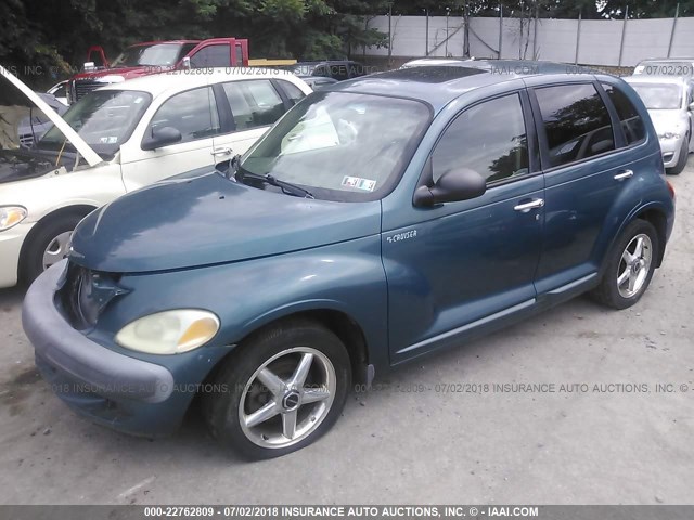 3C4FY4BBX1T577566 - 2001 CHRYSLER PT CRUISER TEAL photo 2