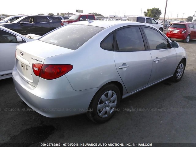 KMHDU46D59U660558 - 2009 HYUNDAI ELANTRA GLS/SE SILVER photo 4