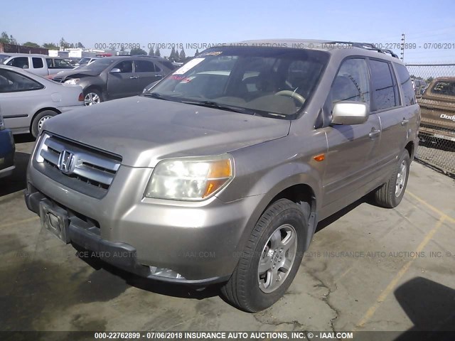 2HKYF18706H555695 - 2006 HONDA PILOT EX GOLD photo 2