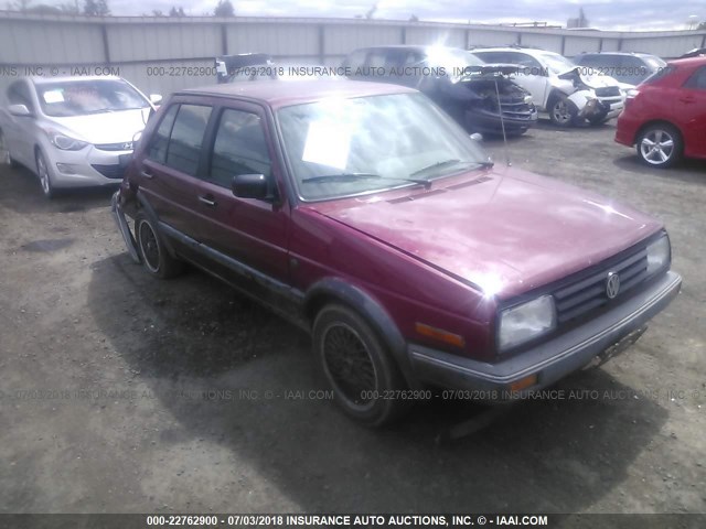 WVWRB11G3KW206013 - 1989 VOLKSWAGEN JETTA GL RED photo 1