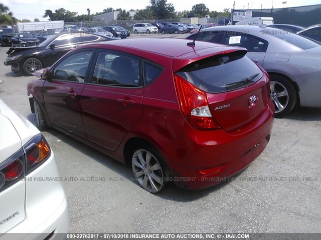 KMHCU5AEXCU023481 - 2012 HYUNDAI ACCENT GLS/GS/SE RED photo 3