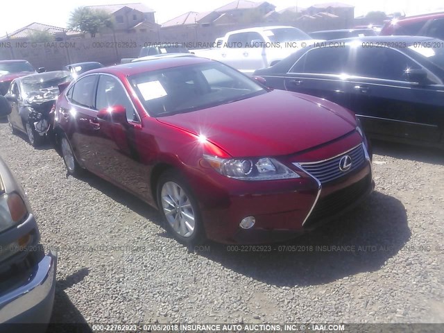 JTHBW1GG4E2048160 - 2014 LEXUS ES 300H RED photo 1