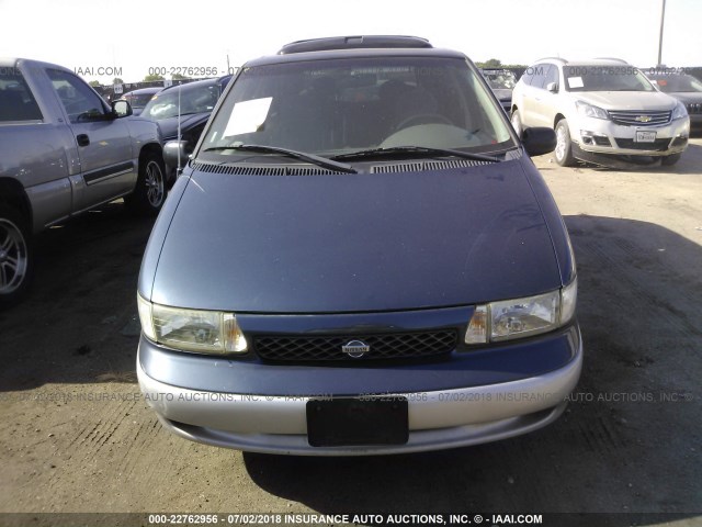 4N2ZN1119WD822042 - 1998 NISSAN QUEST XE/GXE/GLE BLUE photo 6