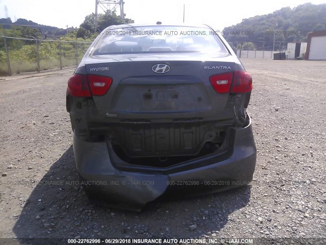 KMHDU46D28U322193 - 2008 HYUNDAI ELANTRA GLS/SE/LIMITED GRAY photo 6